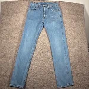 Levis 505 Jeans Mens Light Wash Straight Fit Denim Pants Size 32x33 (Tag 32x34)
